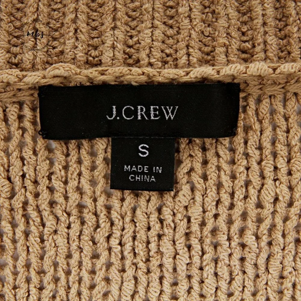 J. Crew Crew Neck Knit Sweater Tan Women‎ Size X